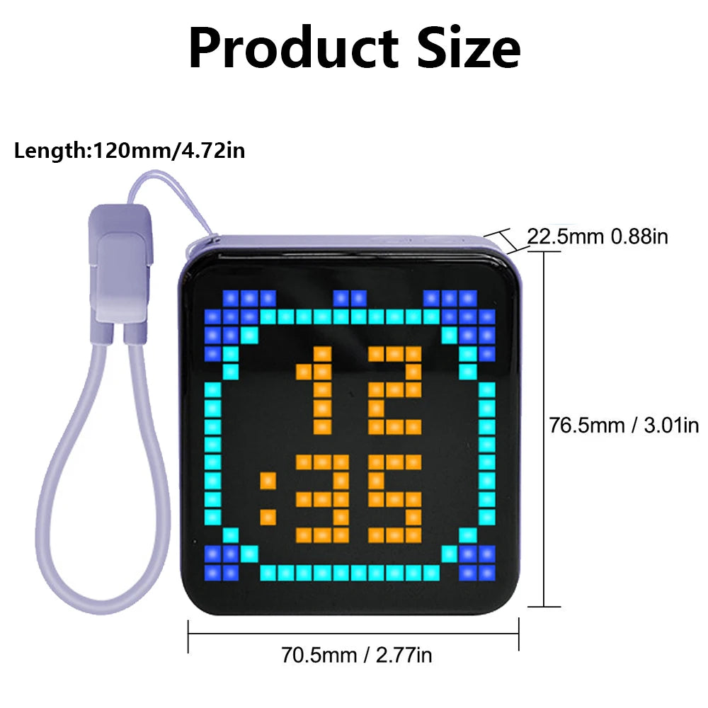 Chromacart PixelCharge LED Display Power Bank (5000mAh, App-Controlled)