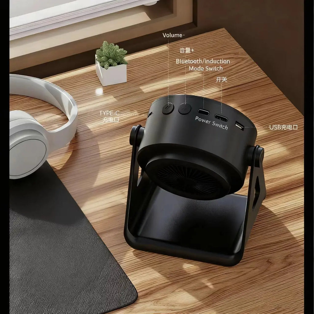 Chromacart Premium Wireless Charging Bluetooth Sensing Intelligent Stand Integrated Strong Support Desktop Speaker