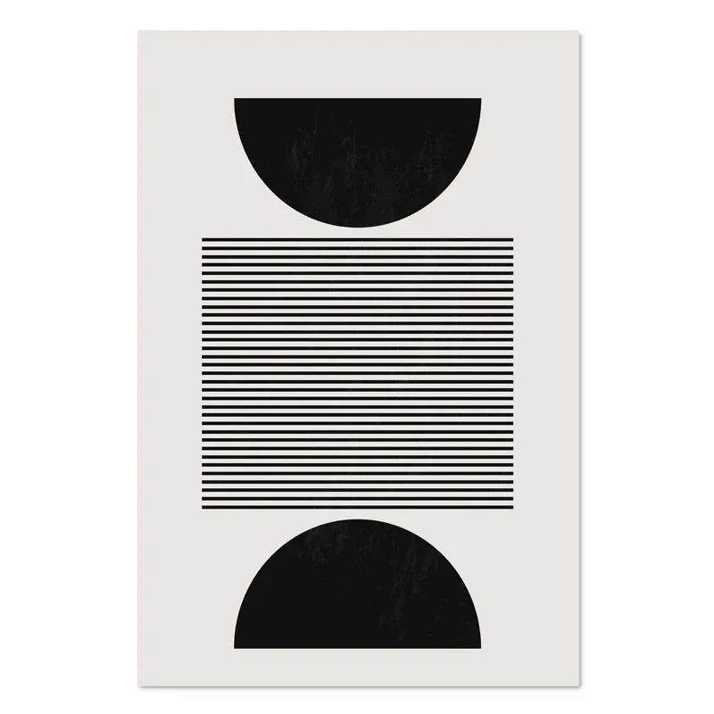 Modern Abstract Geometric Canvas Painting Boho Black White Poster Nordic Interior Living Room Wall Art Pictures for Home Deco