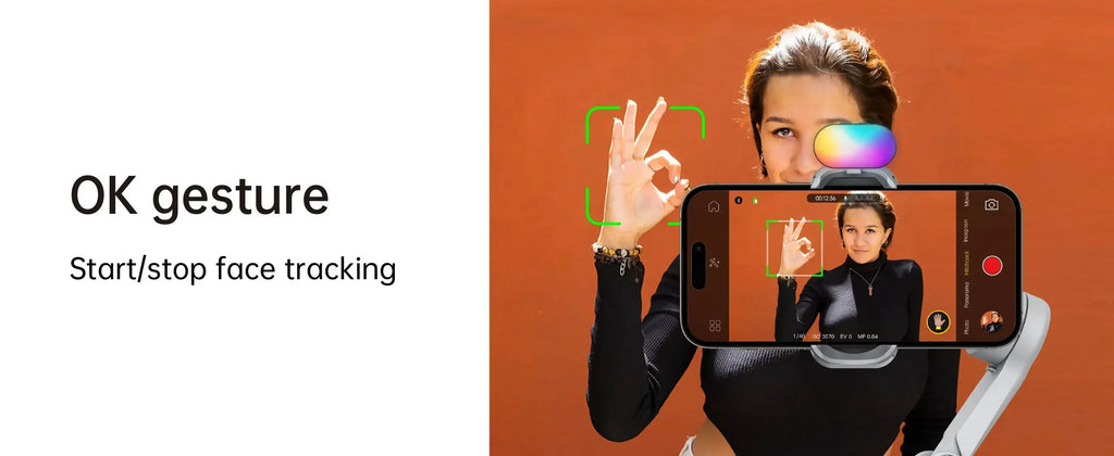 Chromacart Premium AOCHUAN Smart XPro 3 Axis Smartphone Gimbal Stabilizer For iphone And android Phone Stable shooting with RGB video fill light