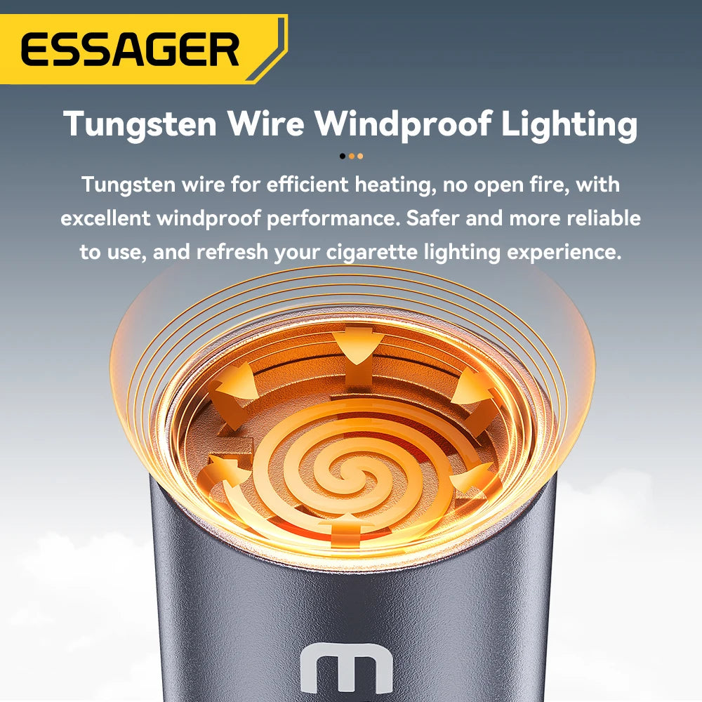 Chromacart Essager TypeC Mini Cigarette Lighter Tungsten Wire Blowing Safety and Energy Saving Without Charging Can Be Carried On The Plane™