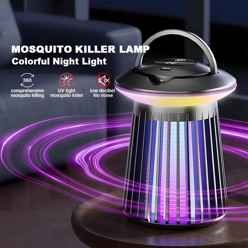 Electric Mosquito Killer Lamp USB Rechargeable Killer Repellent UV Light Bedroom Outdoor Camping Anti Mosquito Trap Mute Light